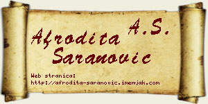 Afrodita Šaranović vizit kartica